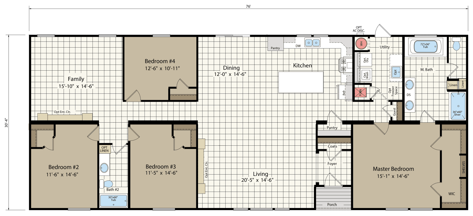 Titan extreme 3276t [the memphis] floor plan home features