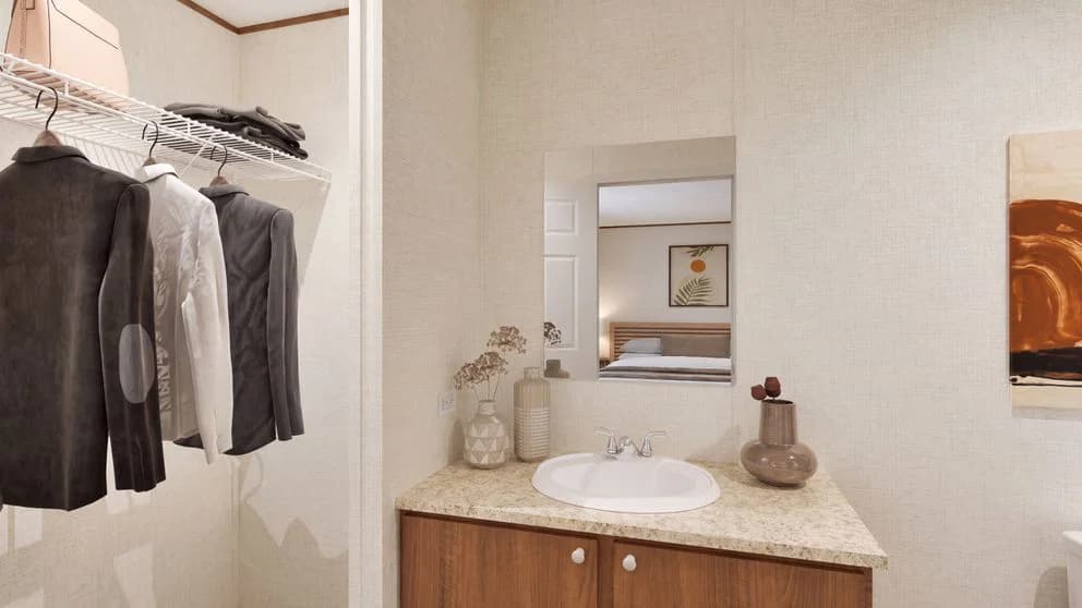Magnolia bathroom home features