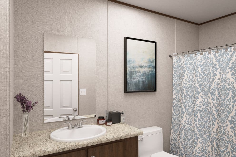 Hickory bathroom home features