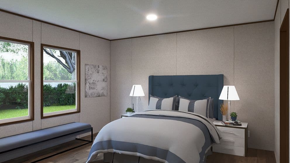 Oak bedroom home features