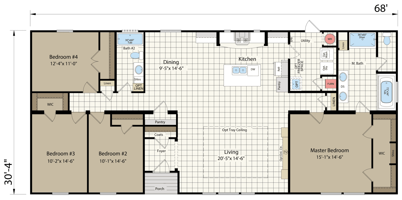 Innovation 3268r floor plan home features