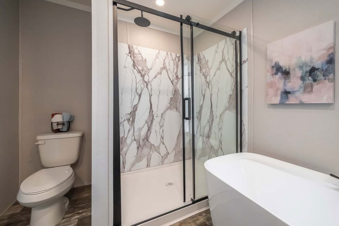 The jazz bathroom home features