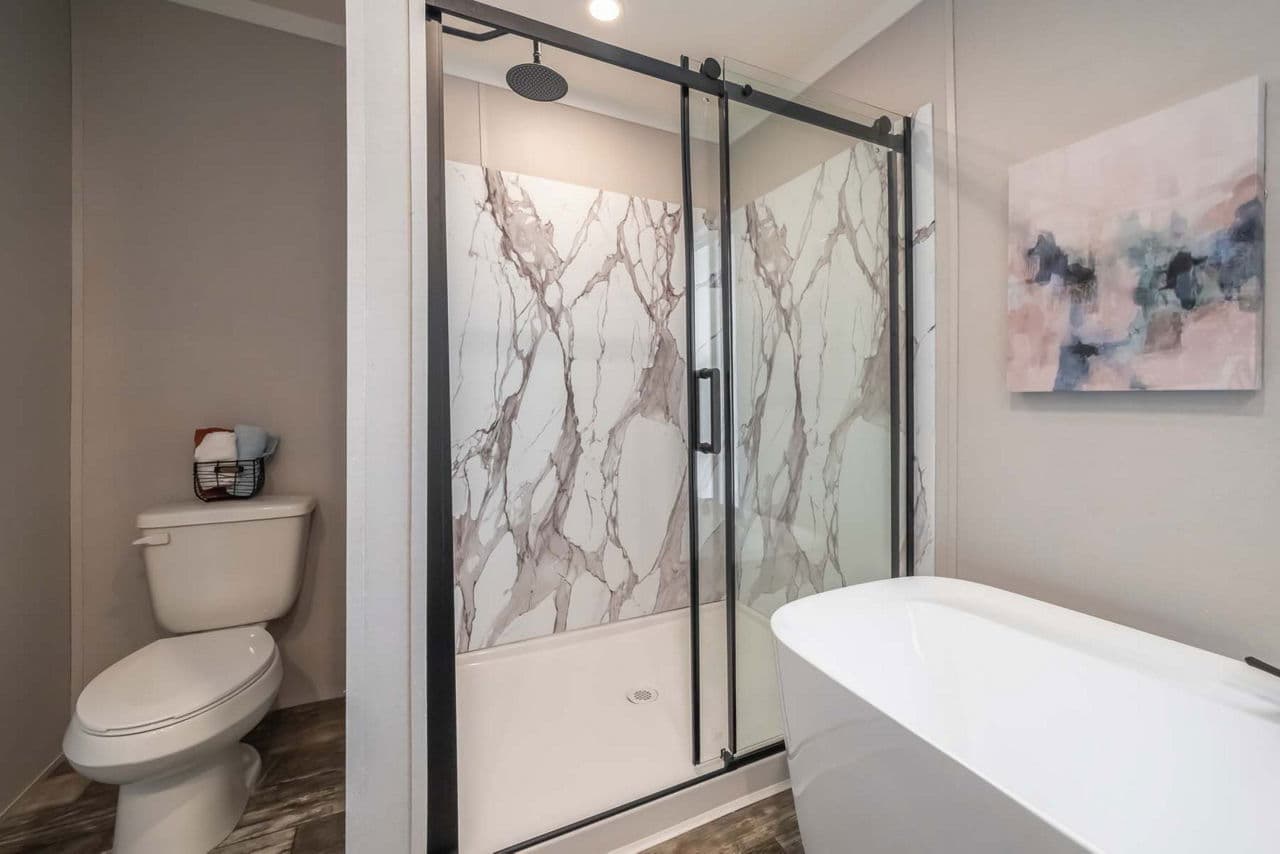 The jazz bathroom home features