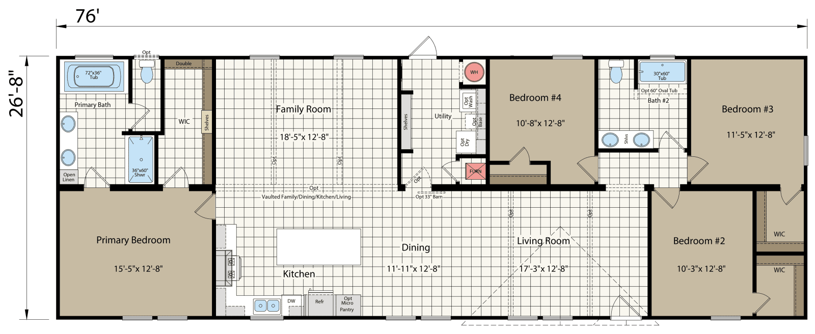 Titan extreme 2876h floor plan home features
