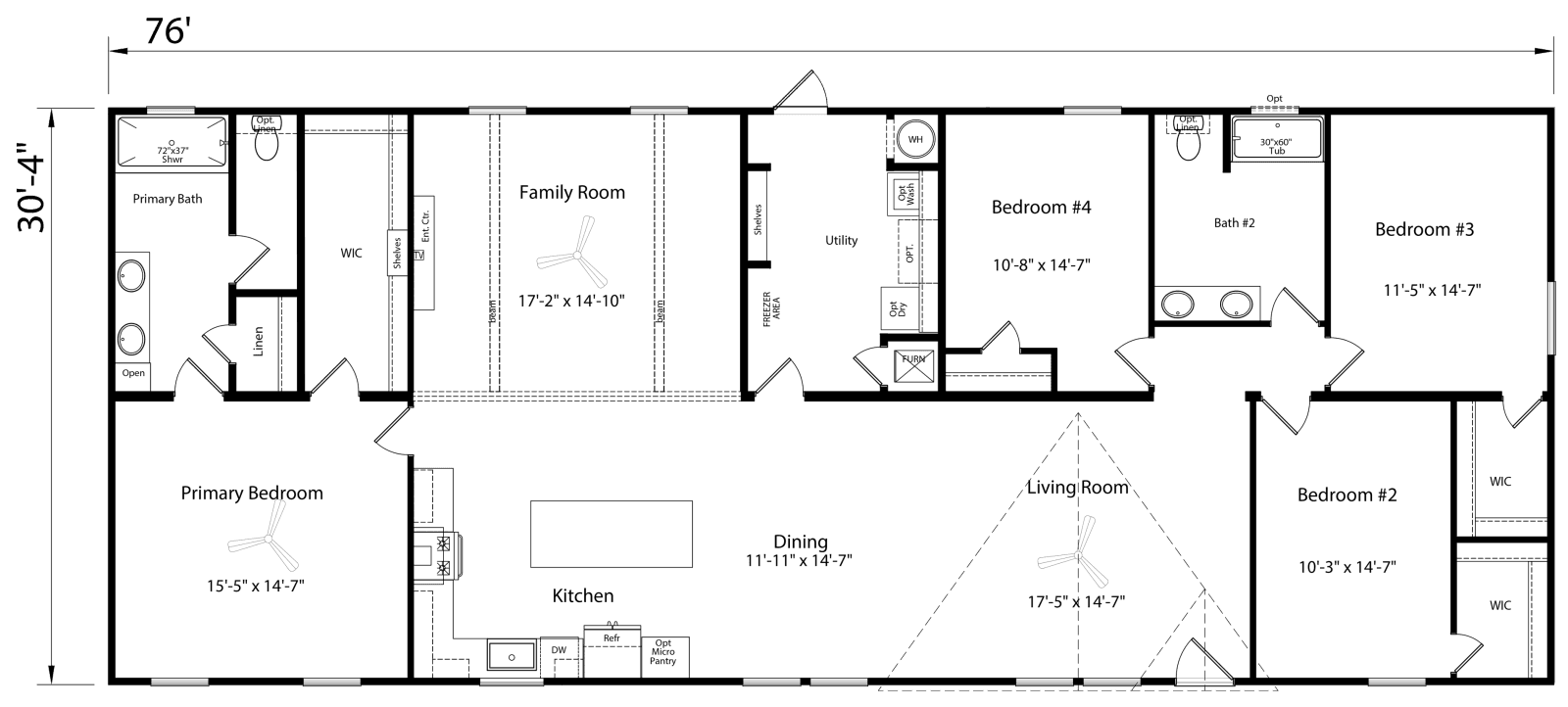 Ws3276h floor plan home features