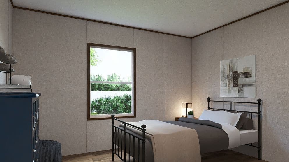 Redwood bedroom home features