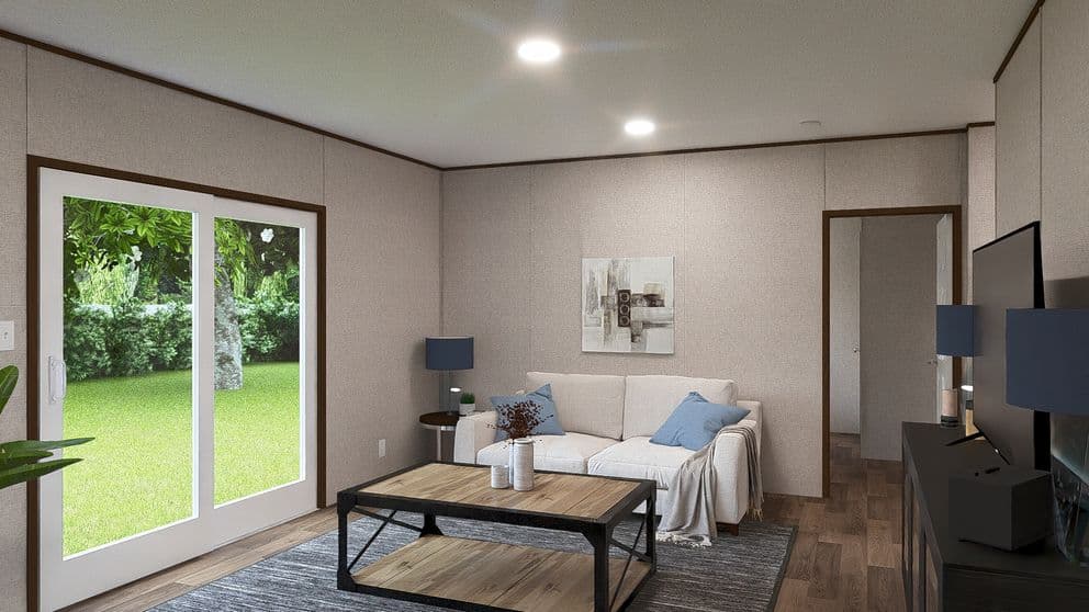 Oak interior home features