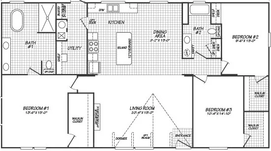 American dream 32563d floor plan home features