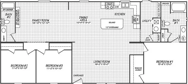 Canyon lake multi-wide 28603t floor plan home features