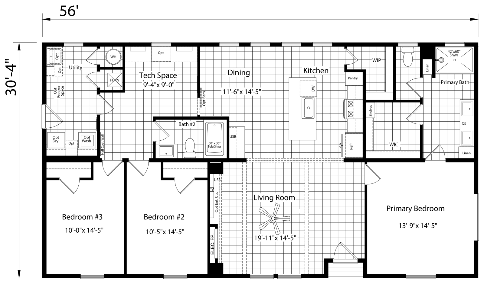 Kritzer 110 floor plan home features