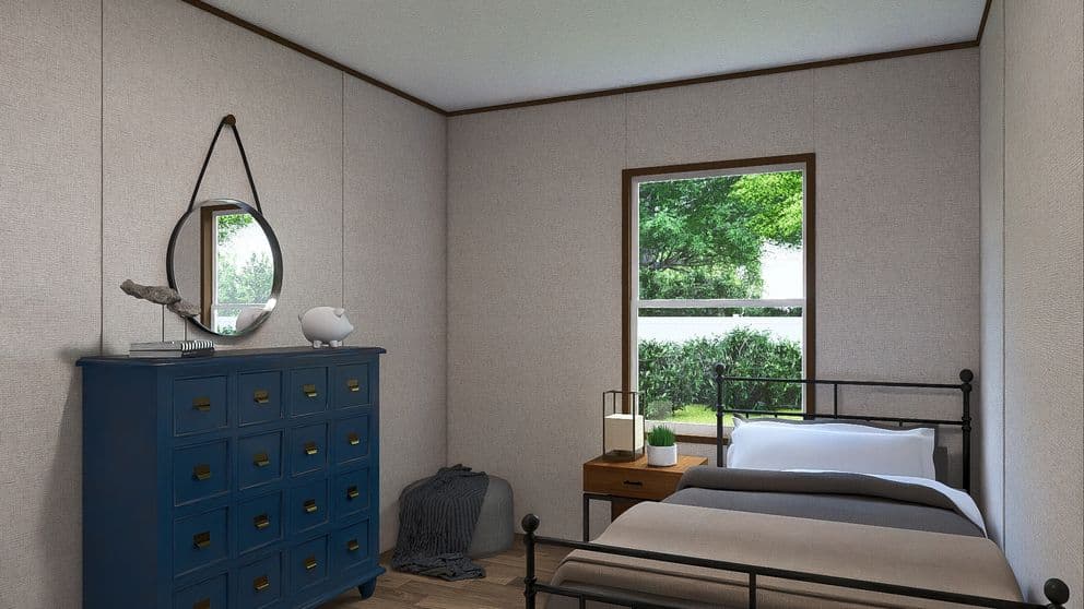 Oak bedroom home features