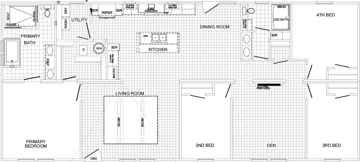 The valhalla floor plan home features