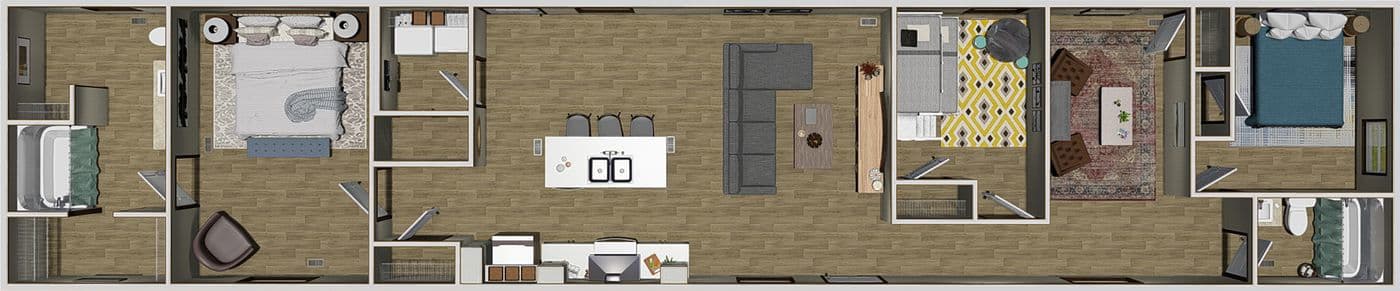 Colossal floor plan home features