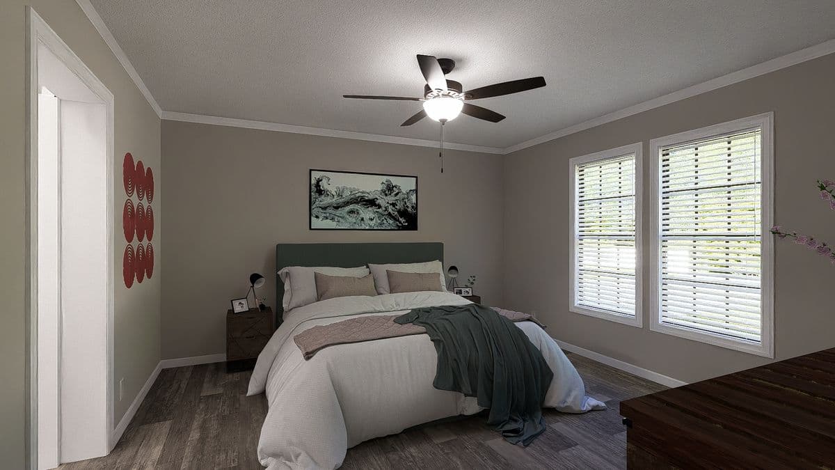 The lil' easy bedroom home features