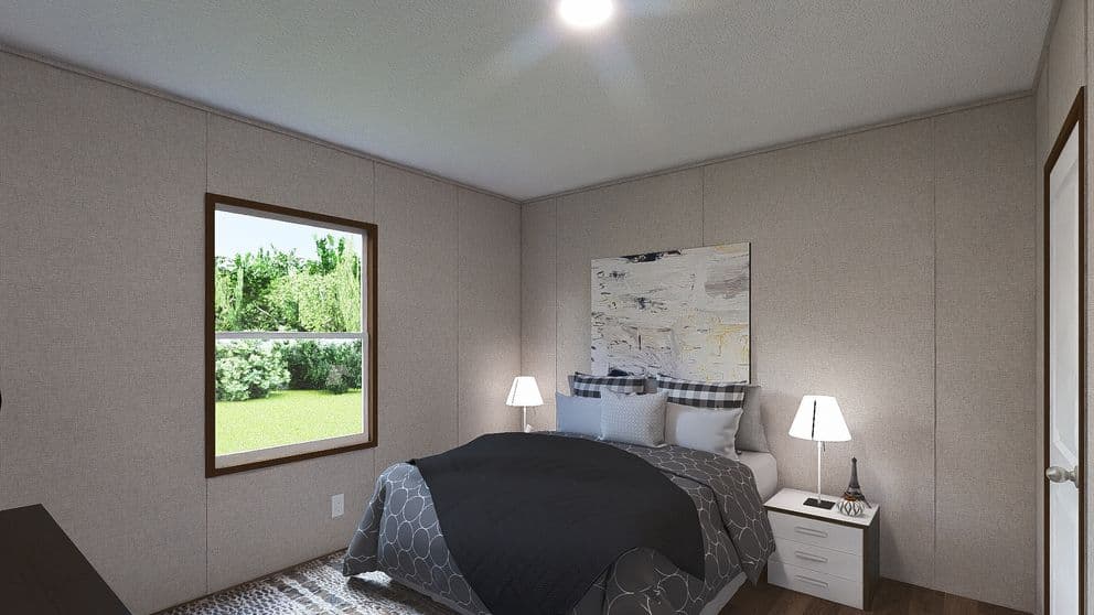 Redwood bedroom home features