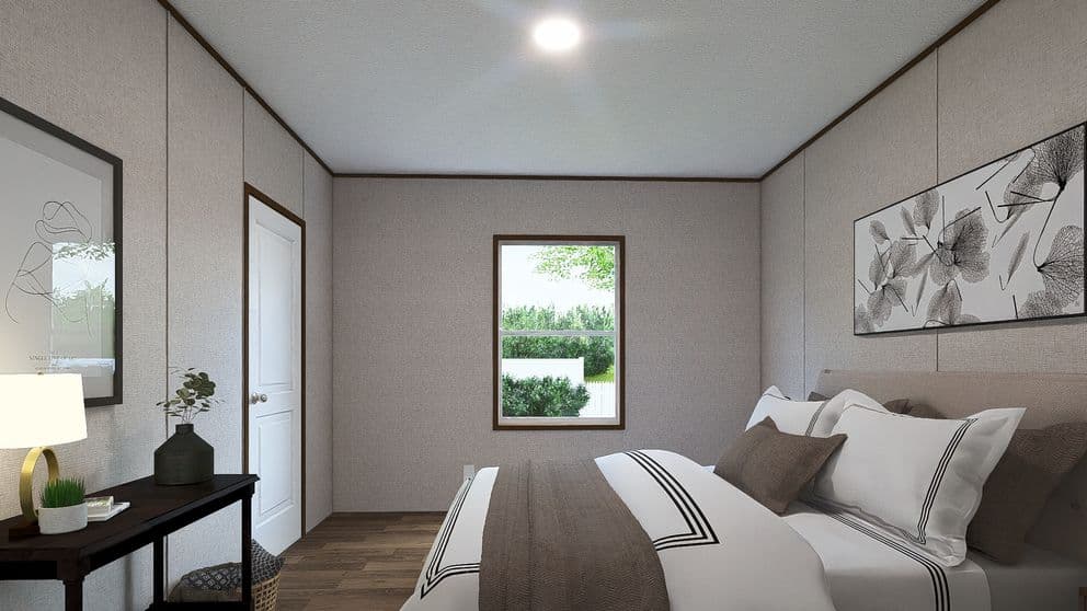 Redwood bedroom home features